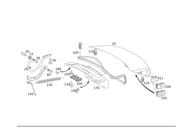 2217570002 - Trunk Lid: Window for Mercedes-Benz Image image