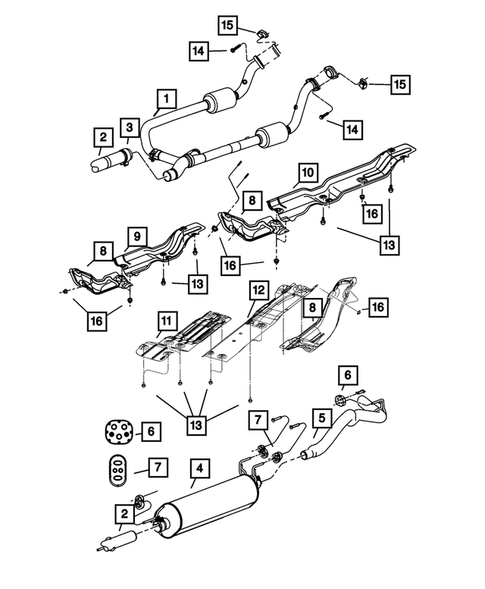 Exhaust System for 2008 Dodge Ram 3500 #2