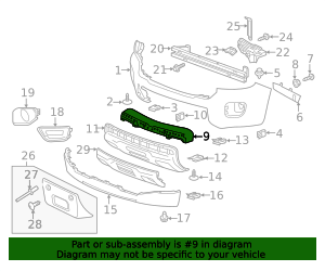 2015-2020 GMC Canyon Front Lower Bumper Fascia Energy Absorber 22891736 ...
