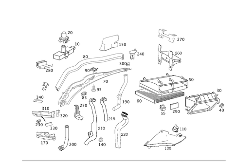 Water Baffle with Intake Shell for 2005 Mercedes-Benz C230 #0