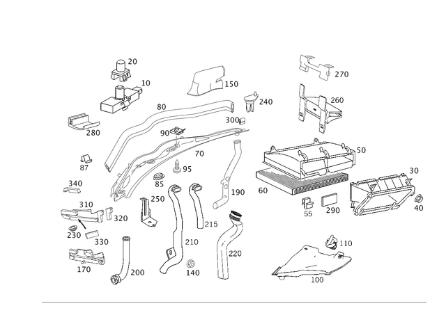 2038300440 - Heating and Ventilation: Filter Housing for Mercedes-Benz Image image