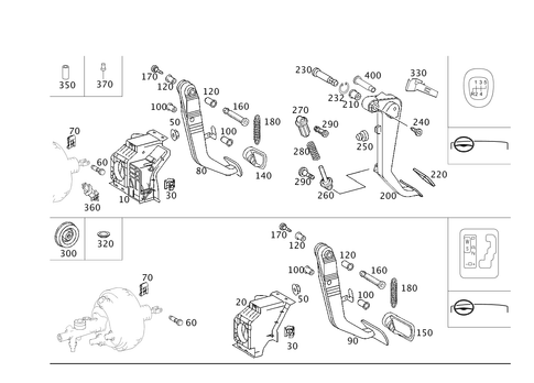 Pedal Assembly with Bearing for 2002 Mercedes-Benz C 320 #0