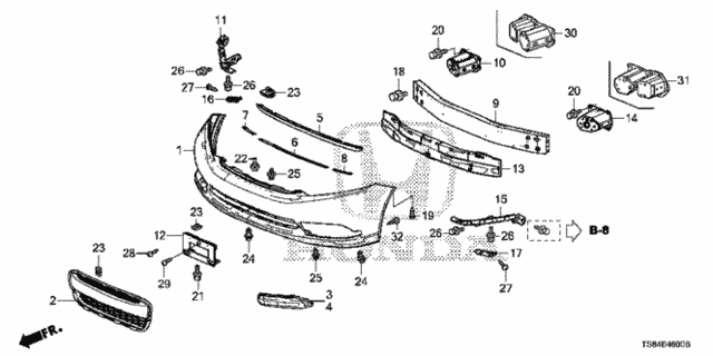 Front Bumper (-'13) for 2012 Honda Civic #0