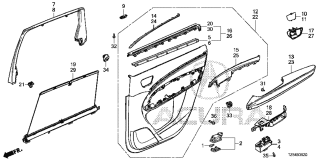 Rear Door Lining for 2014 Acura MDX #0