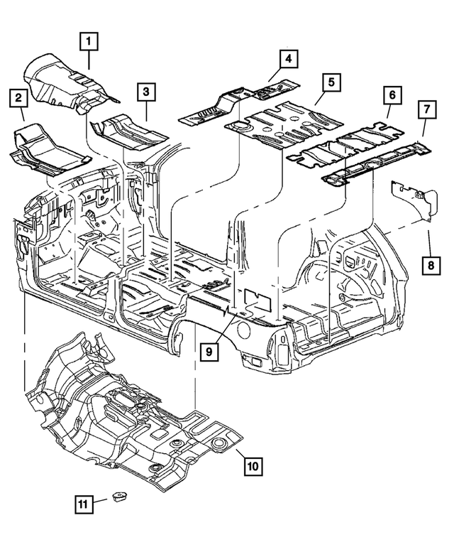 « 55350478AE – Interior Trim : Plancher Insonorisant pour Mopar Image »