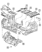 55361101AB - Interior Trim: Floor Pan Front Tunnel Silencer for Mopar Image