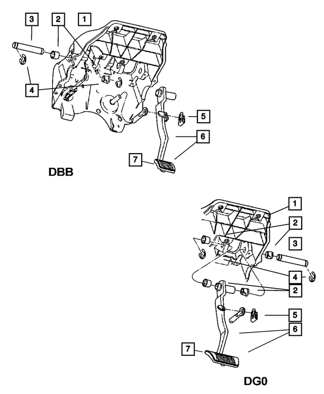 52010318AA - Service Brakes: Pedal Pivot Shaft for Mopar Image image