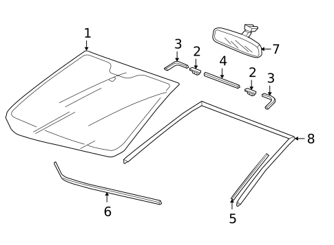 Glass - Windshield for 2011 Honda Fit #0