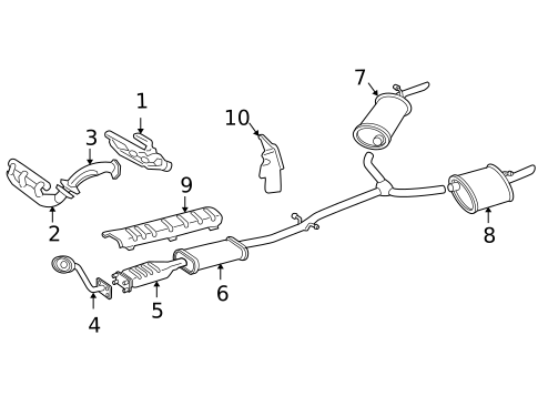 Exhaust Components for 1999 Buick Park Avenue #1
