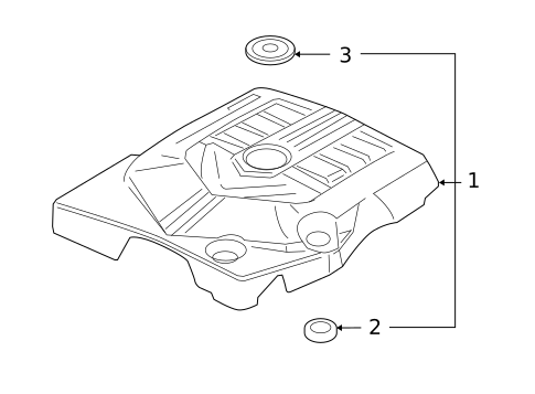Engine Appearance Cover for 2008 Cadillac SRX #0