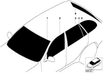 51318408529 - Vehicle Trim: Green Windscreen, Green Shade Band for BMW Image