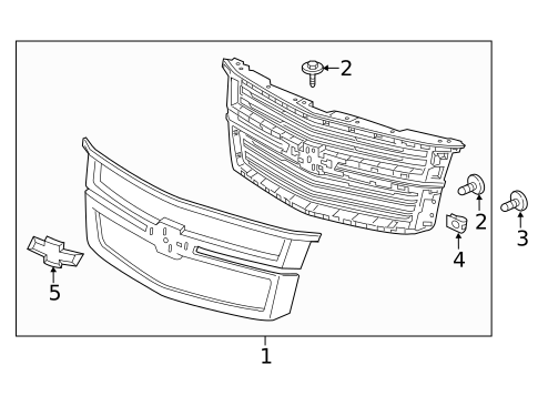Grille & Components for 2020 Chevrolet Suburban #0