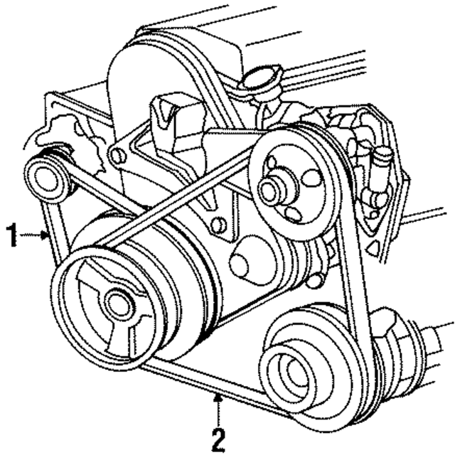 4612247 - Cooling System: Power Steering Belt for Mopar Image