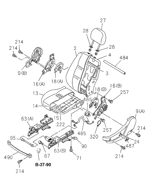 Front Seat (2) for 2002 Honda Passport #0