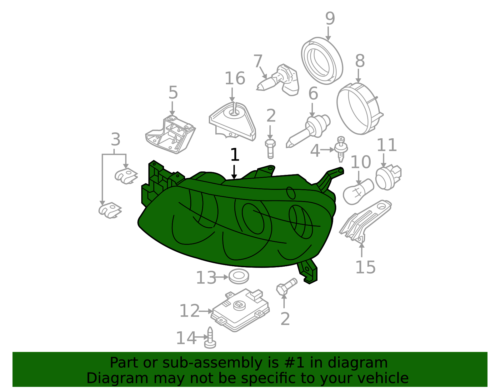 BN8G-51-031E - Composite Headlamp - Mazda Swag