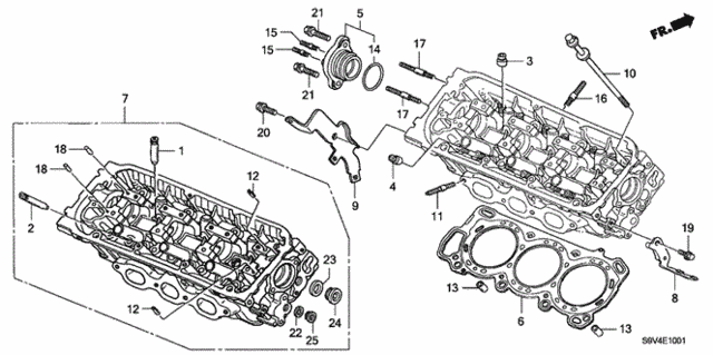 Rear Cylinder Head (-'04) for 2004 Honda Pilot #0
