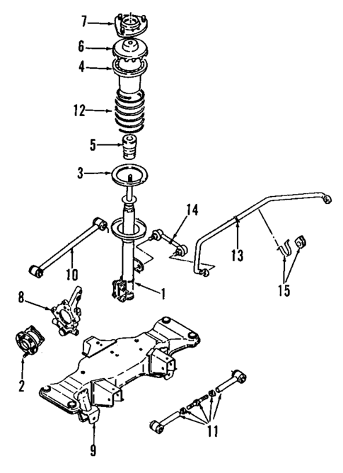 Stabilizer Bar & Components for 1991 Isuzu Impulse #4