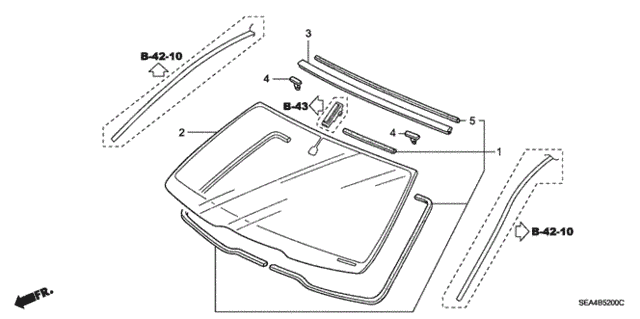 Front Windshield for 2005 Acura TSX #0