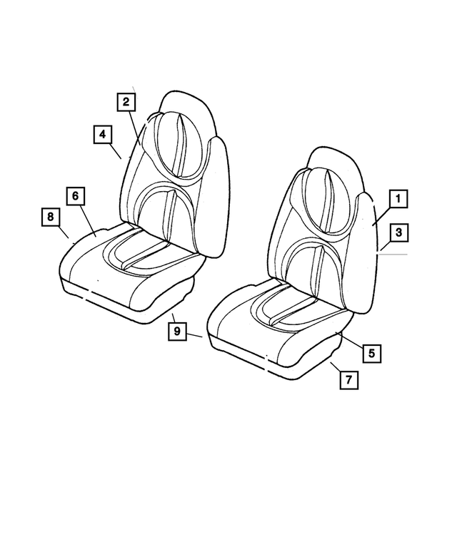 XB501DVAA - : Front Seat Cushion for Mopar Image
