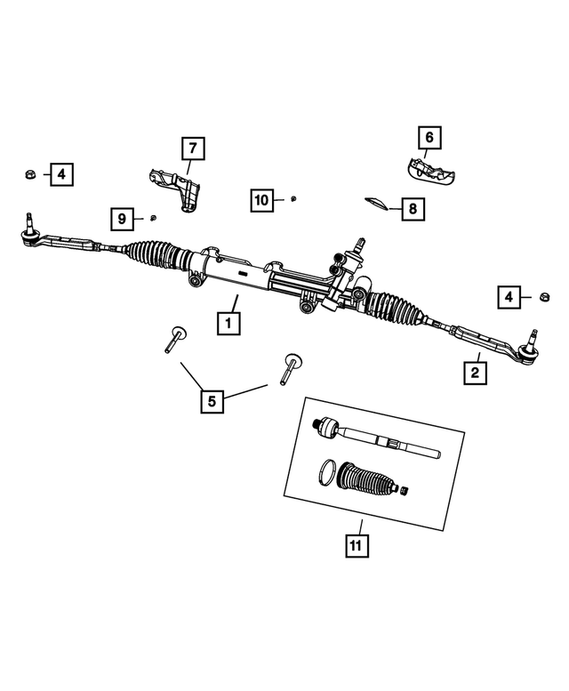 R4584573AF - Steering: Rack And Pinion Gear, Remanufactured for Mopar Image image