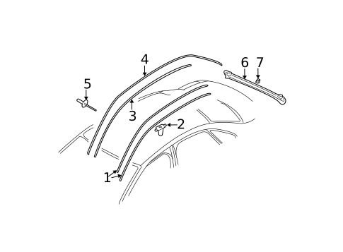 Reveal Moldings for 2005 Audi A4 Quattro #3