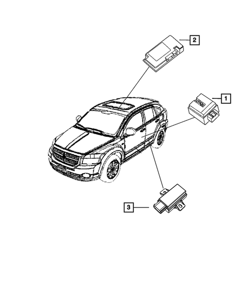 Keys, Modules and Engine Controllers for 2011 Dodge Caliber #4
