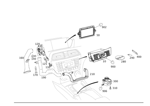Radio, Operating and Display System for 2008 Mercedes-Benz C350 #0