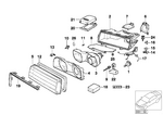 63128361278 - Lighting: Low Beam Cover for BMW Image