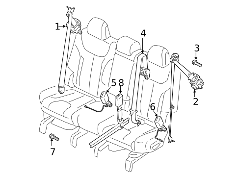 Seat Belt for 2021 Hyundai Palisade #2