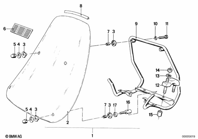 46632307329 - : Windshield for BMW-Motorrad Image