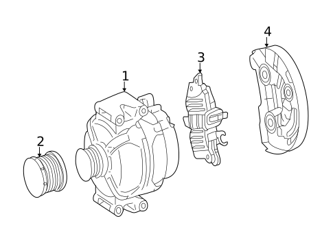 Alternator for 2014 Mercedes-Benz SLK250 #1
