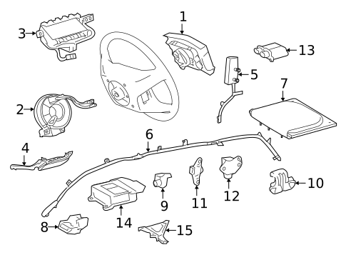 Air Bag Components for 2017 Toyota Sienna #0
