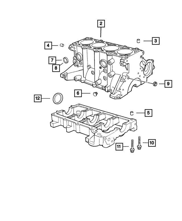 « RL114430AD – Engine 2.4L Four Cylinder (Turbo) : Bloc Court Moteur pour Mopar Image »