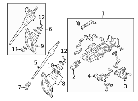 Steering Column Assembly for 2012 INFINITI M56 #0