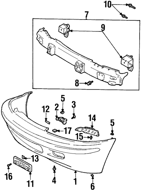 Bumper & Components - Front for 1999 Suzuki Swift #0