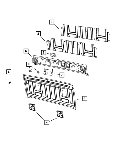 Aperture Panel, Pillar Supports and Cab Back  for 2018 Ram 1500 #3