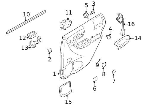 Door for 2001 Subaru Forester #1