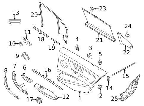 Interior Trim - Rear Door for 2014 BMW ActiveHybrid 3 #0