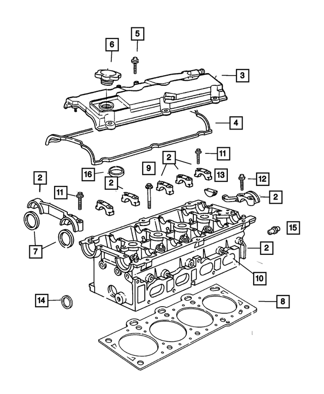 4852729AH - Engine 2.4L Four Cylinder (Turbo): Cylinder Head Cover for Mopar Image