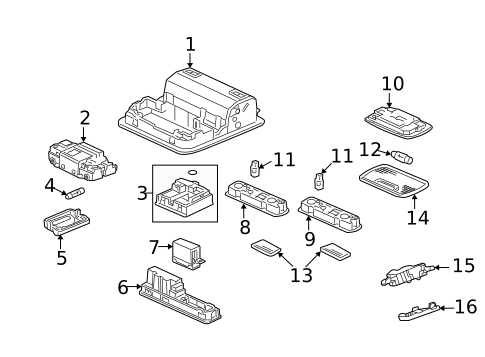 Overhead Lamps for 2022 Honda Pilot #0
