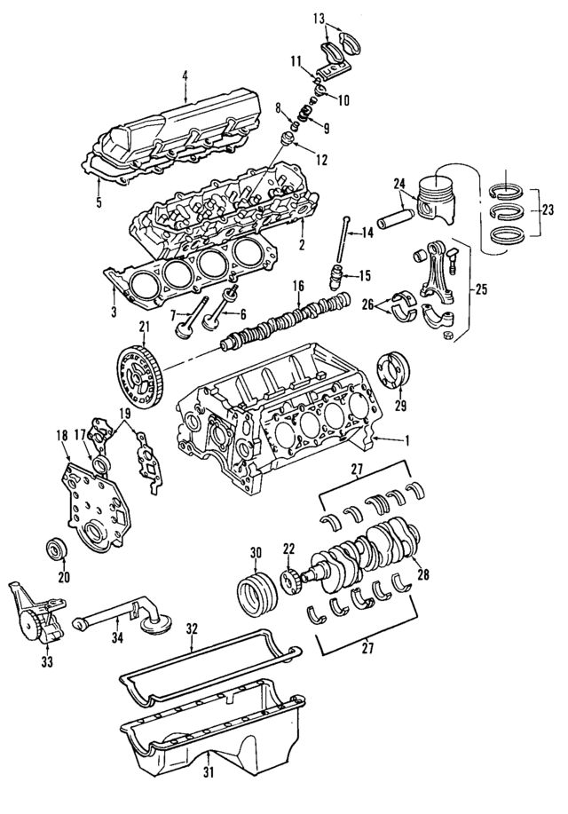 F7TZ6010ARM - Engine: Cylinder Block for Ford: E-350 Econoline, E-350 Econoline Club Wagon, E-350 Super Duty, Excursion, F-250 HD, F-250 Super Duty, F-350, F-350 Super Duty Image