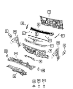 68225648AH - Body Sheet Metal Except Doors: Dash Panel Silencer for Mopar Image