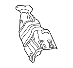 5155473AC - Exhaust: Heat Shield for Chrysler: 200, Sebring | Dodge: Avenger, Caliber | Jeep: Compass, Patriot Image