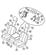 1FR291D5AA - : Armrest Bin Lid for Mopar Image