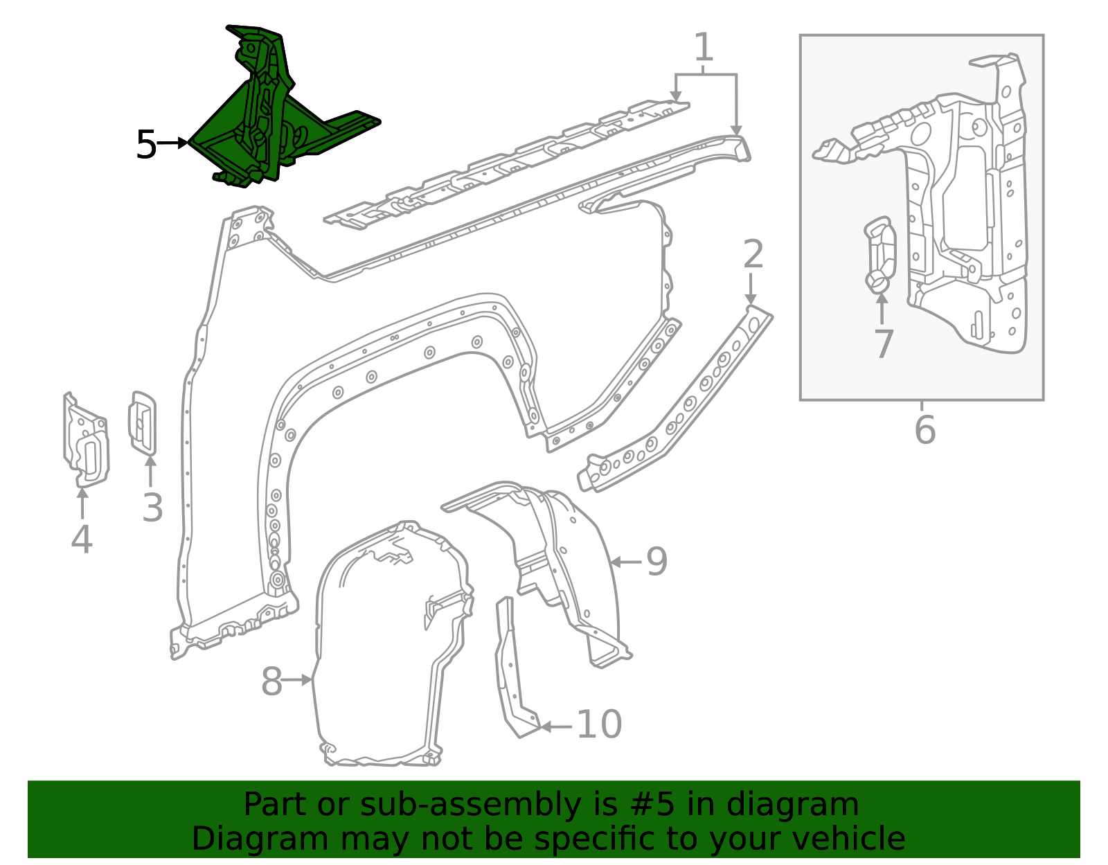 2024-2026 Chevrolet Silverado EV Upper Reinforced 85639877 GM ...