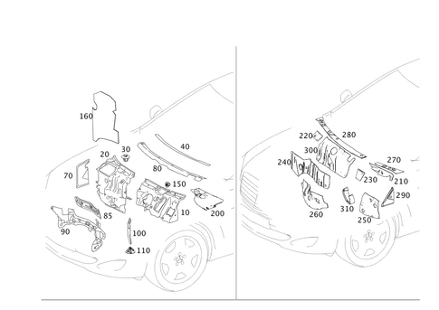 Engine Compartment Damping for 2010 Mercedes-Benz S600 #0