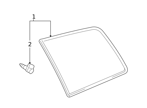 Glass & Hardware for 2006 Toyota Highlander #0