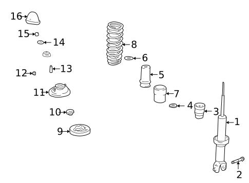 Struts & Components for 1995 Acura Integra #1