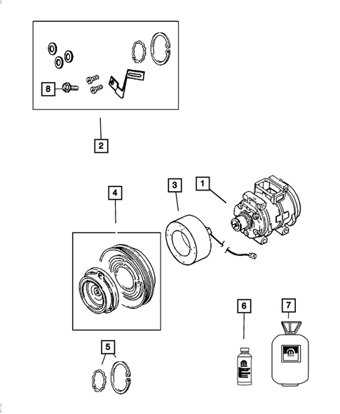 Air Conditioner Compressor and Mounting for 2014 Dodge Durango #1