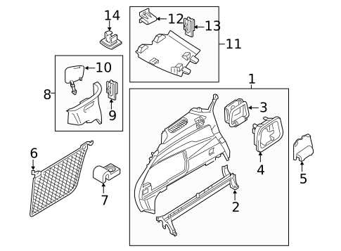 Interior Trim - Quarter Panels for 2018 Volvo V60 #0